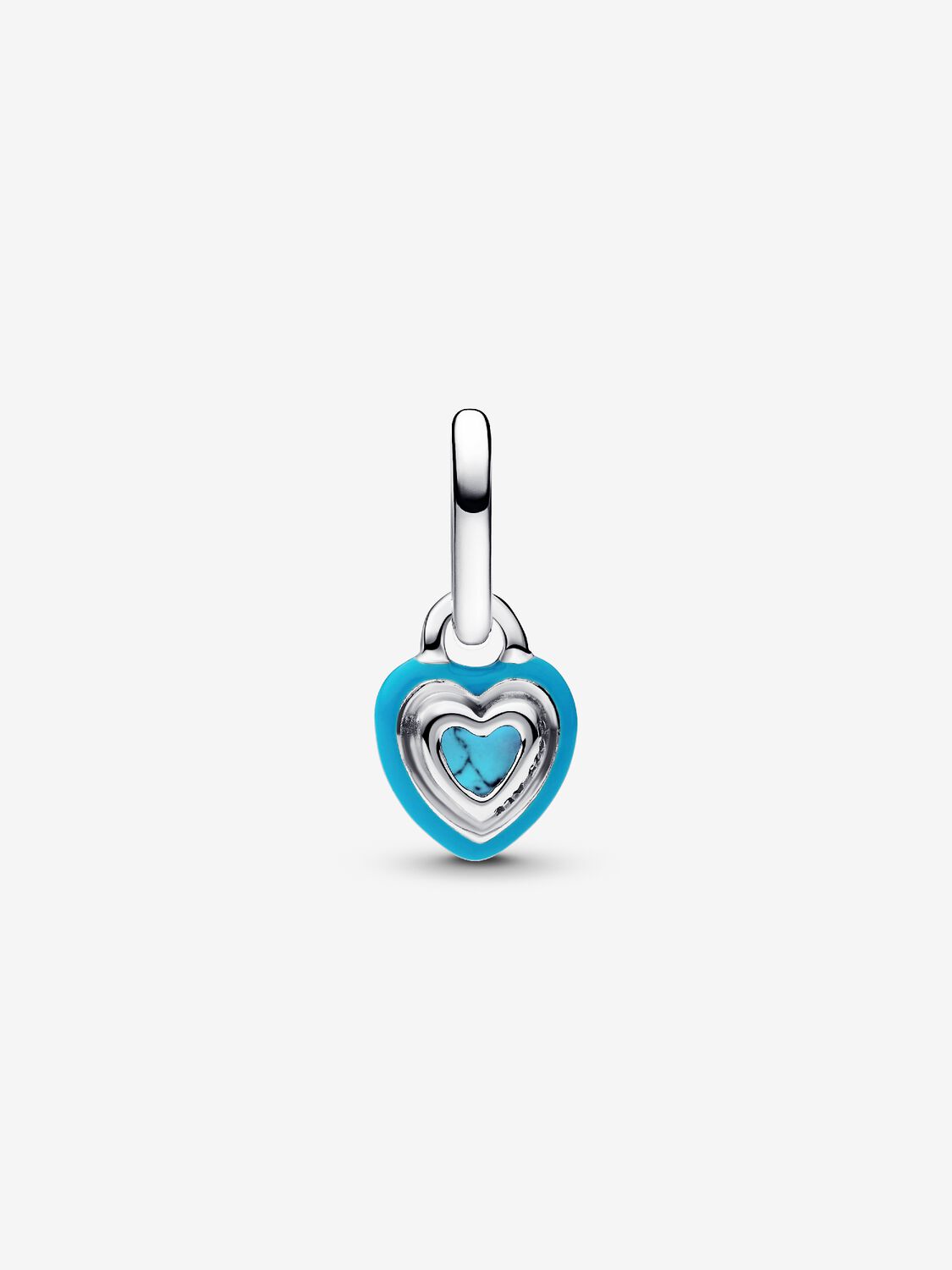 Pandora Turquoise-colored Heart Mini Dangle Charm