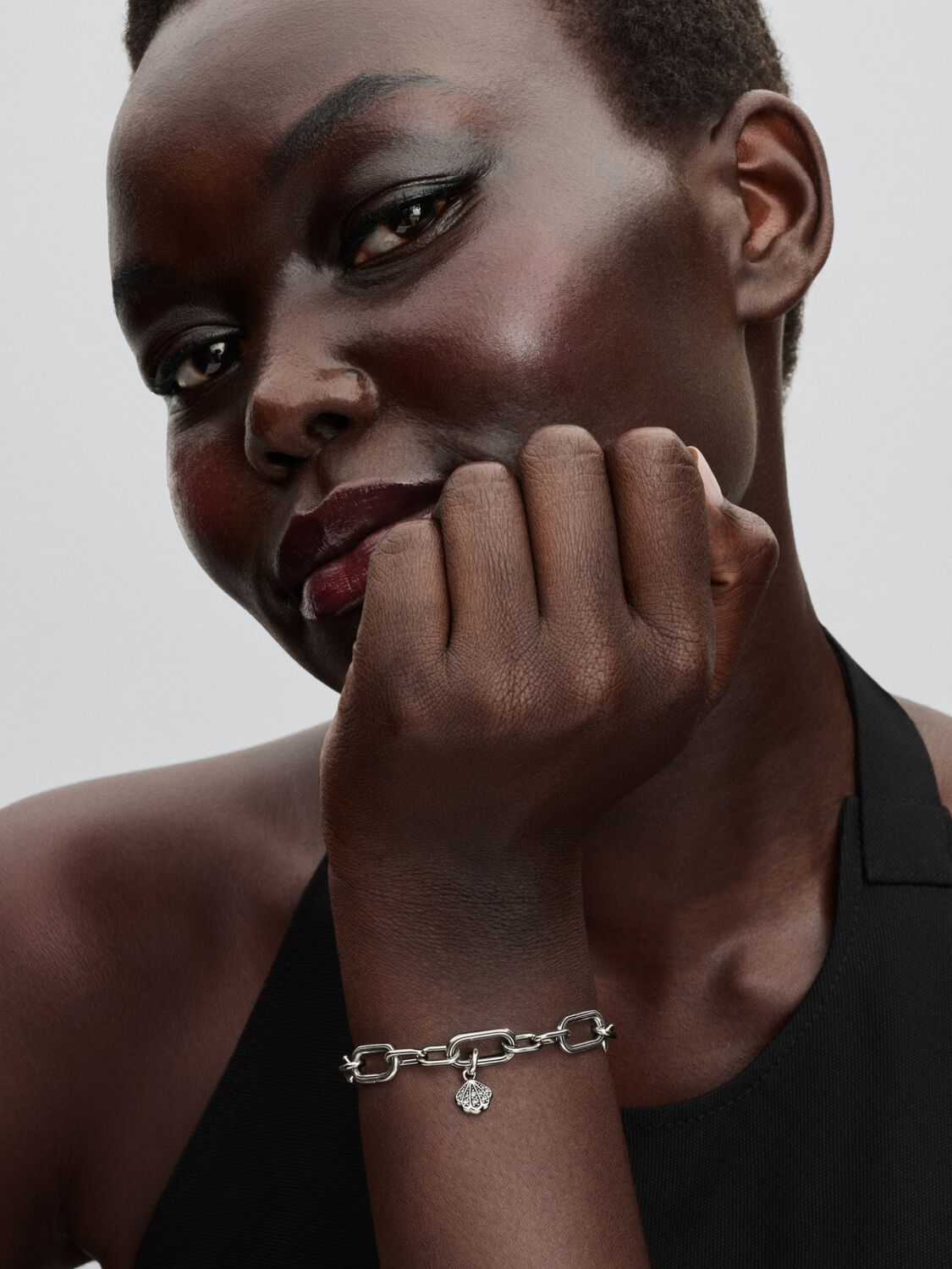 Pandora Sparkling Shell Mini Dangle Charm