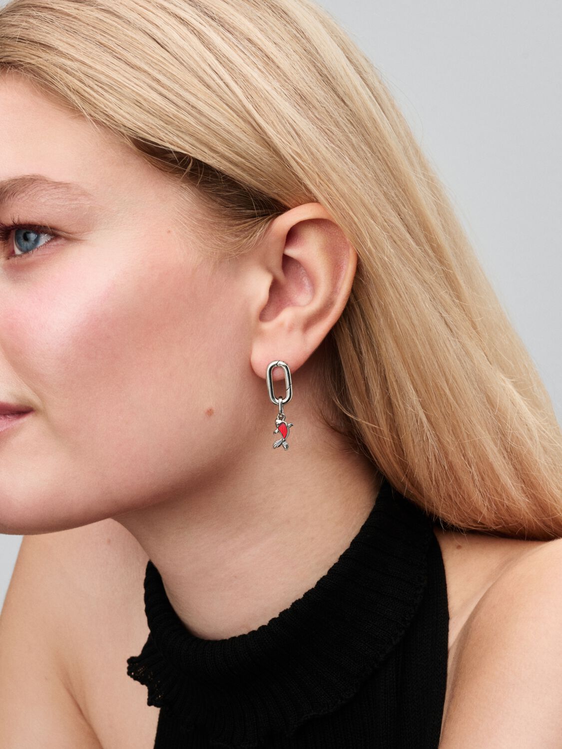 Pandora Red Murano Glass Koi Fish Mini Dangle Charm