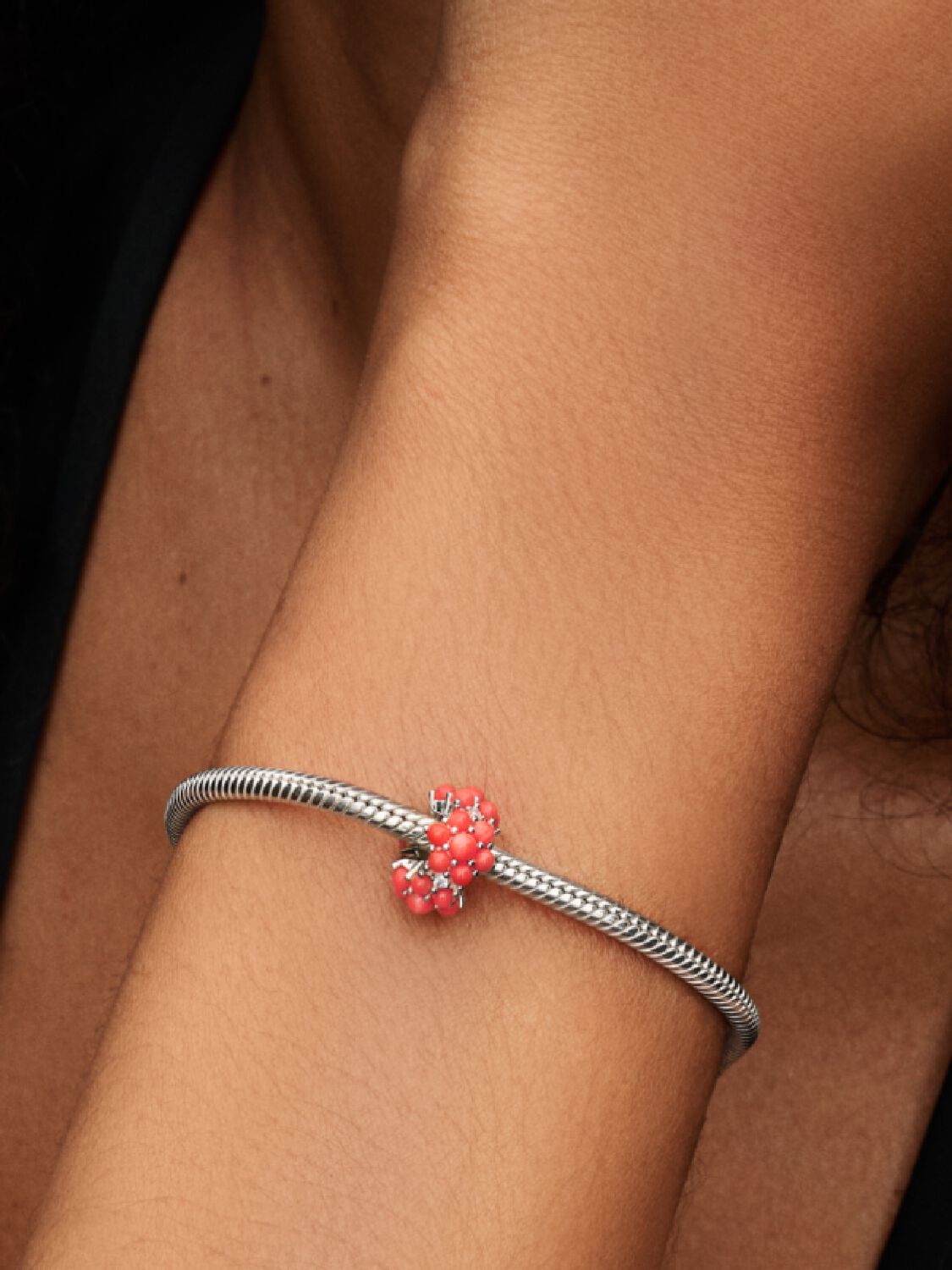 Pandora Coral-colored Ocean Charm