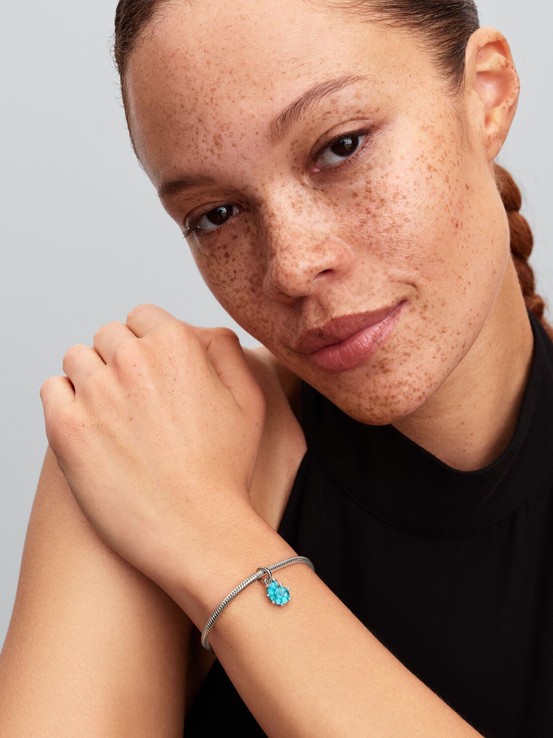 Pandora Blue Murano Glass Sea Snail Dangle Charm