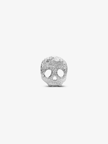 Pandora Textured Skull Mini Charm silver
