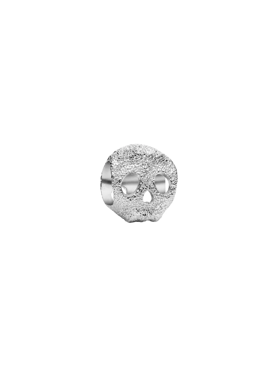 Pandora Textured Skull Mini Charm silver