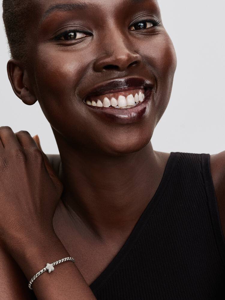 Pandora Sterling Silver Textured Star Mini Charm