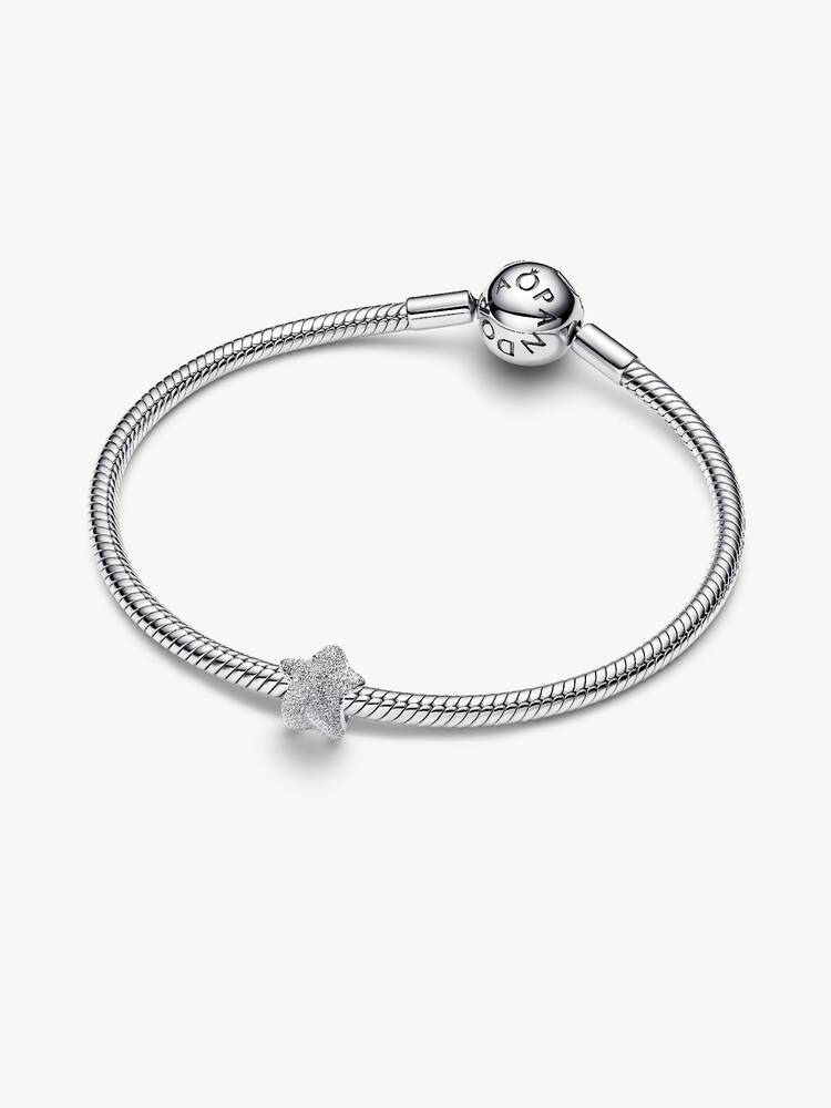 Pandora Sterling Silver Textured Star Mini Charm