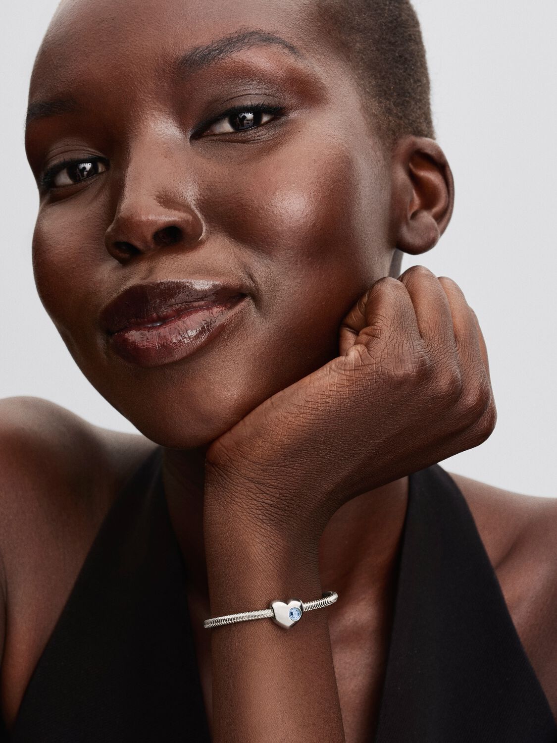 Pandora Engravable Sea Aqua Blue Stone Heart Charm