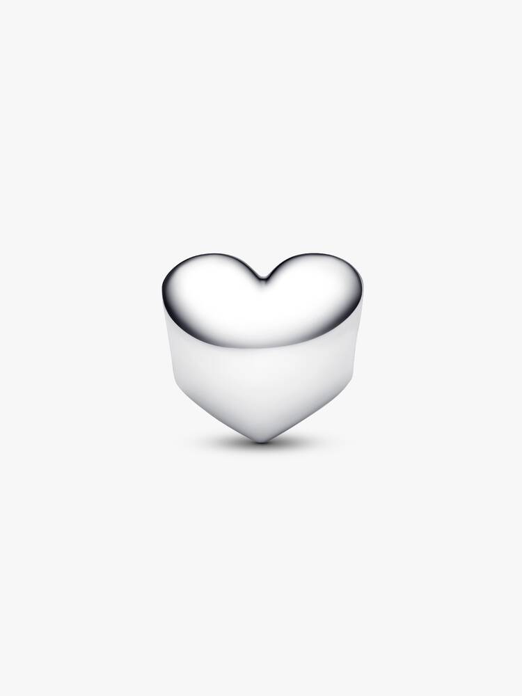 Pandora Engravable White Stone Heart Charm