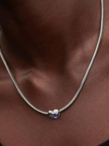 Pandora Engravable Blue Stone Heart Charm