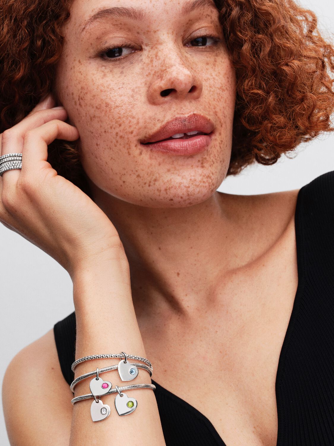 Pandora Engravable Heart Aqua Blue Stone Dangle Charm