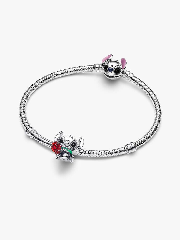 Pandora Disney Stitch Rose Murano Glass Charm