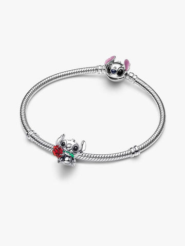 Pandora Disney Stitch Rose Murano Glass Charm