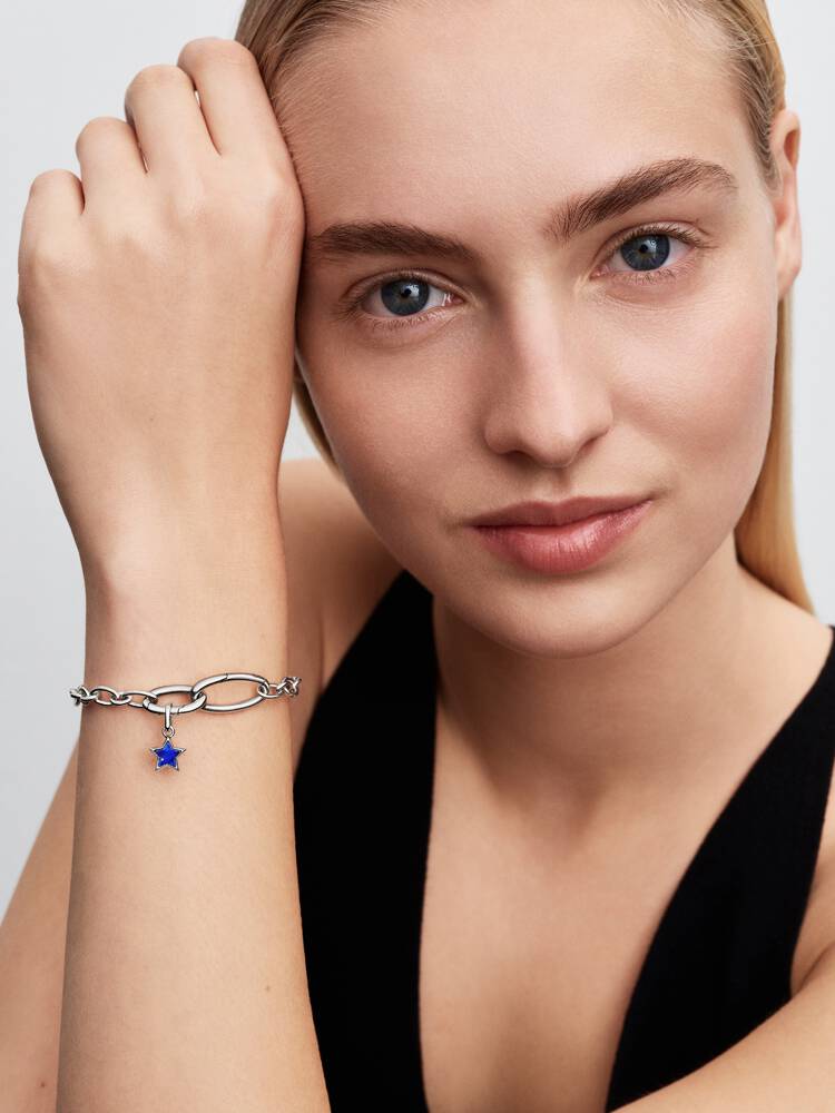 Pandora Sterling Silver Blue Star Mini Dangle Charm