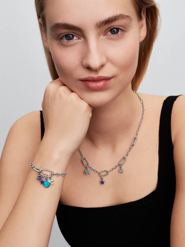Pandora Sterling Silver Blue Star Mini Dangle Charm