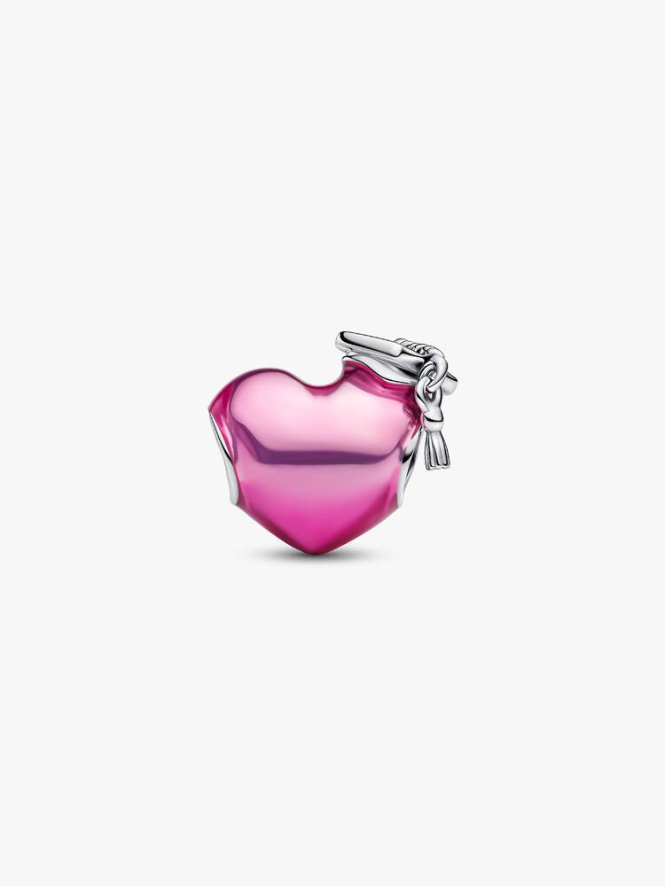 Pandora Graduation 2026 Pink Heart Charm