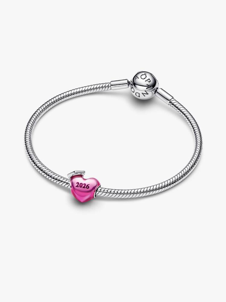 Pandora Graduation 2026 Pink Heart Charm