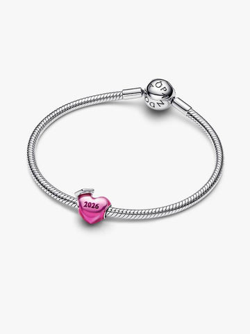 Pandora Graduation 2026 Pink Heart Charm