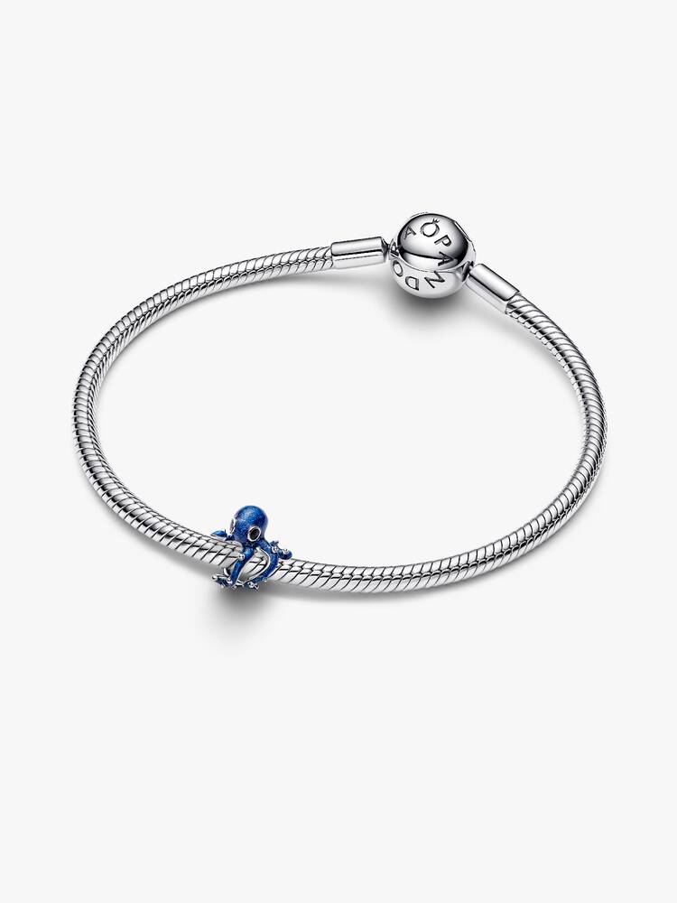Pandora Sterling silver Blue Octopus Charm