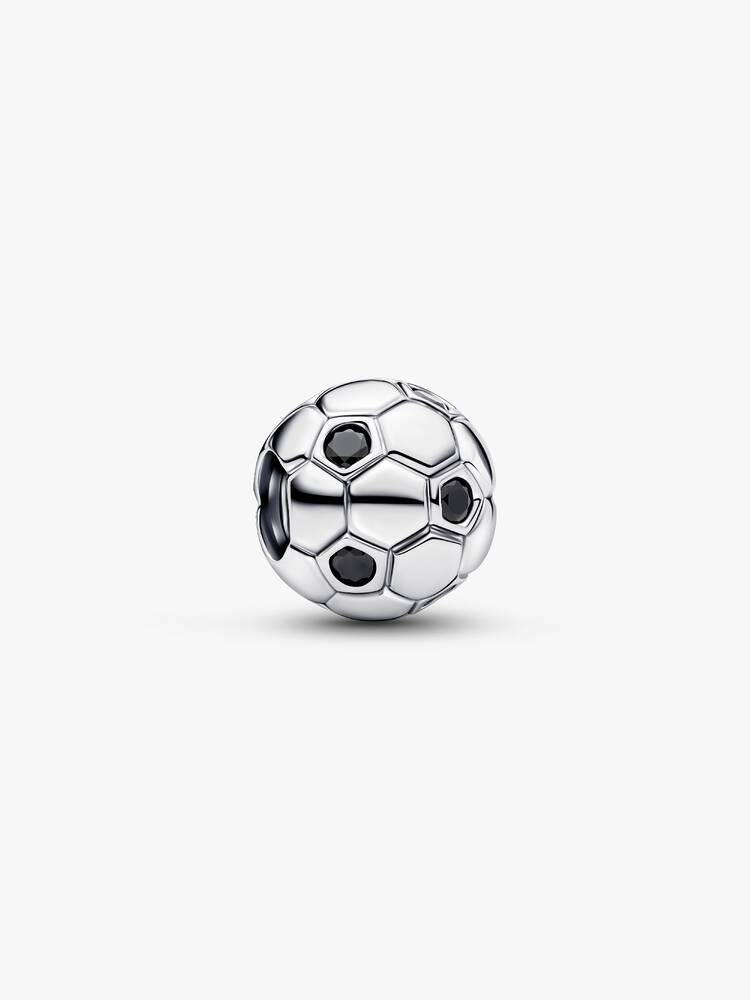 Pandora Sterling silver Soccer Ball Charm With Black