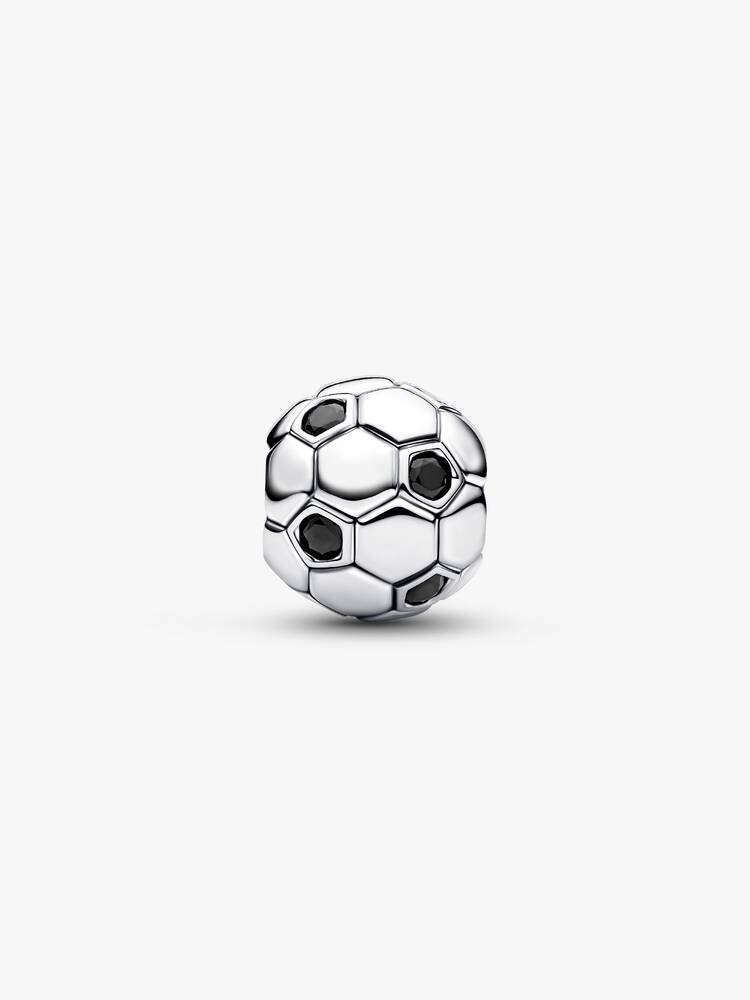 Pandora Sterling silver Soccer Ball Charm With Black