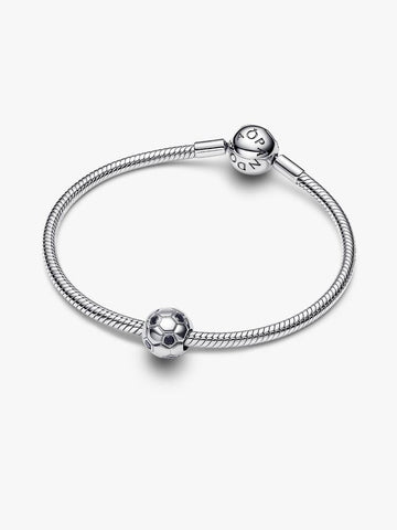 Pandora Sterling silver Soccer Ball Charm With Black