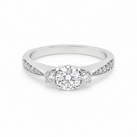 0.56TDW Diamond Ring in 14K White Gold