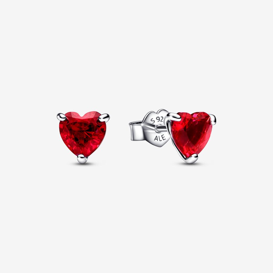 Pandora Sparkling Red Heart Silver Jewellery Gift Set