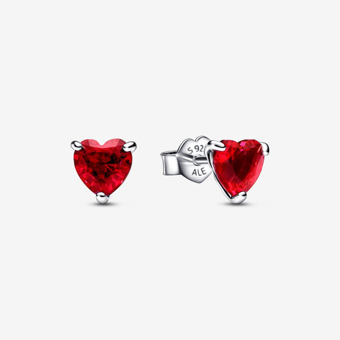 Pandora Sparkling Red Heart Silver Jewellery Gift Set
