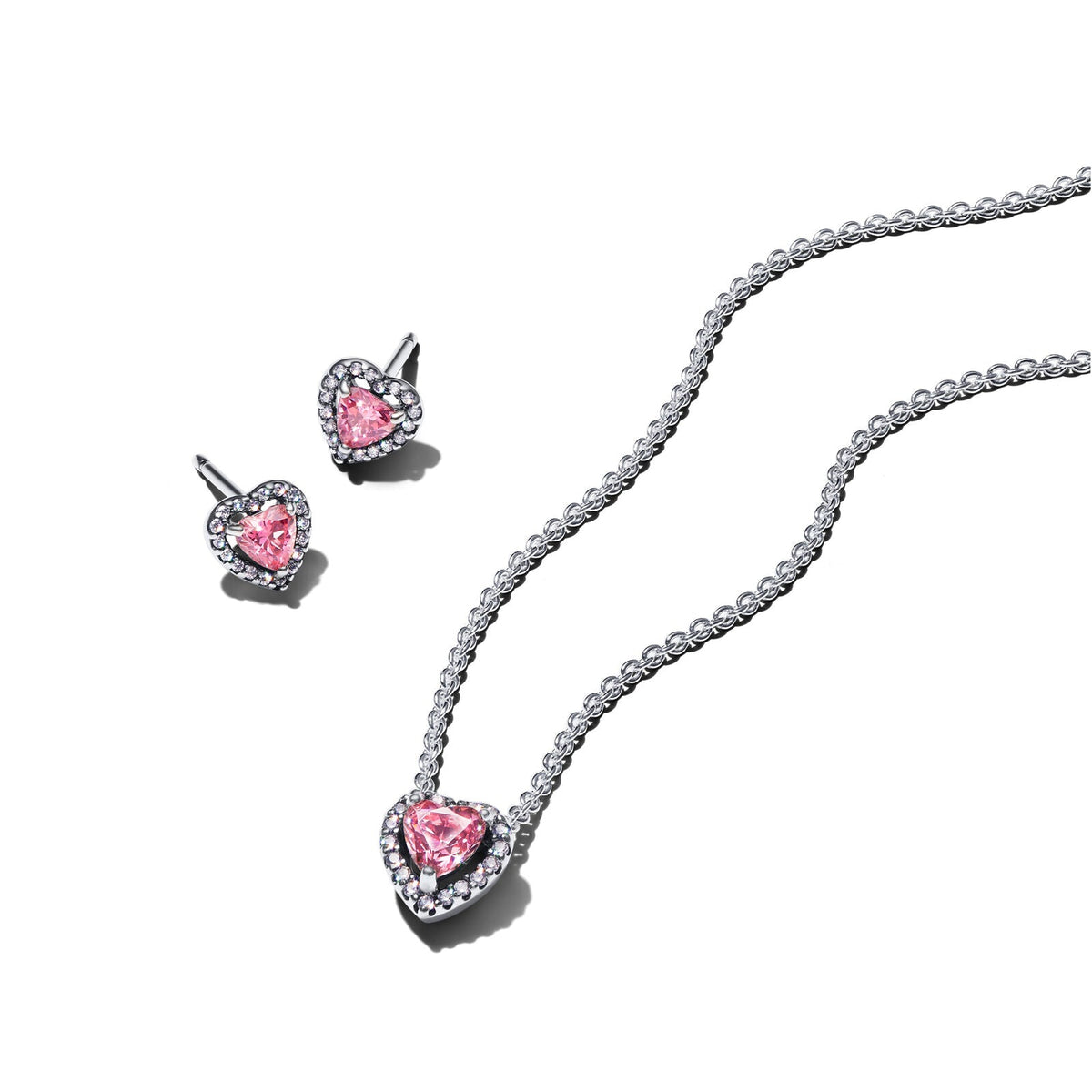 Pandora Pink Elevated Heart Jewelry Giftset