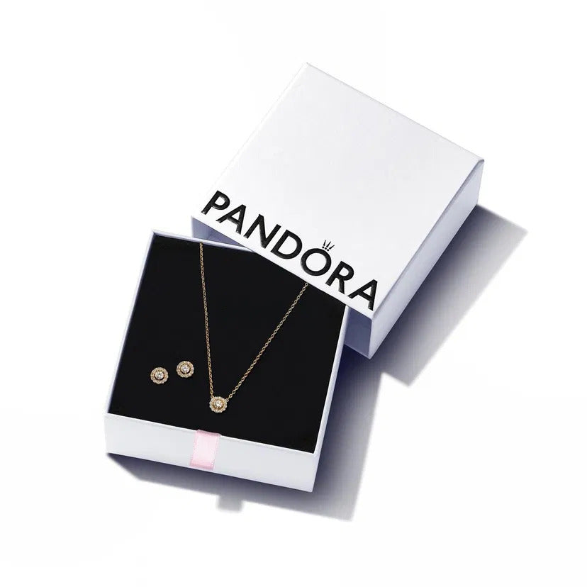 Pandora Sparkling Halo Jewelry Gift Set