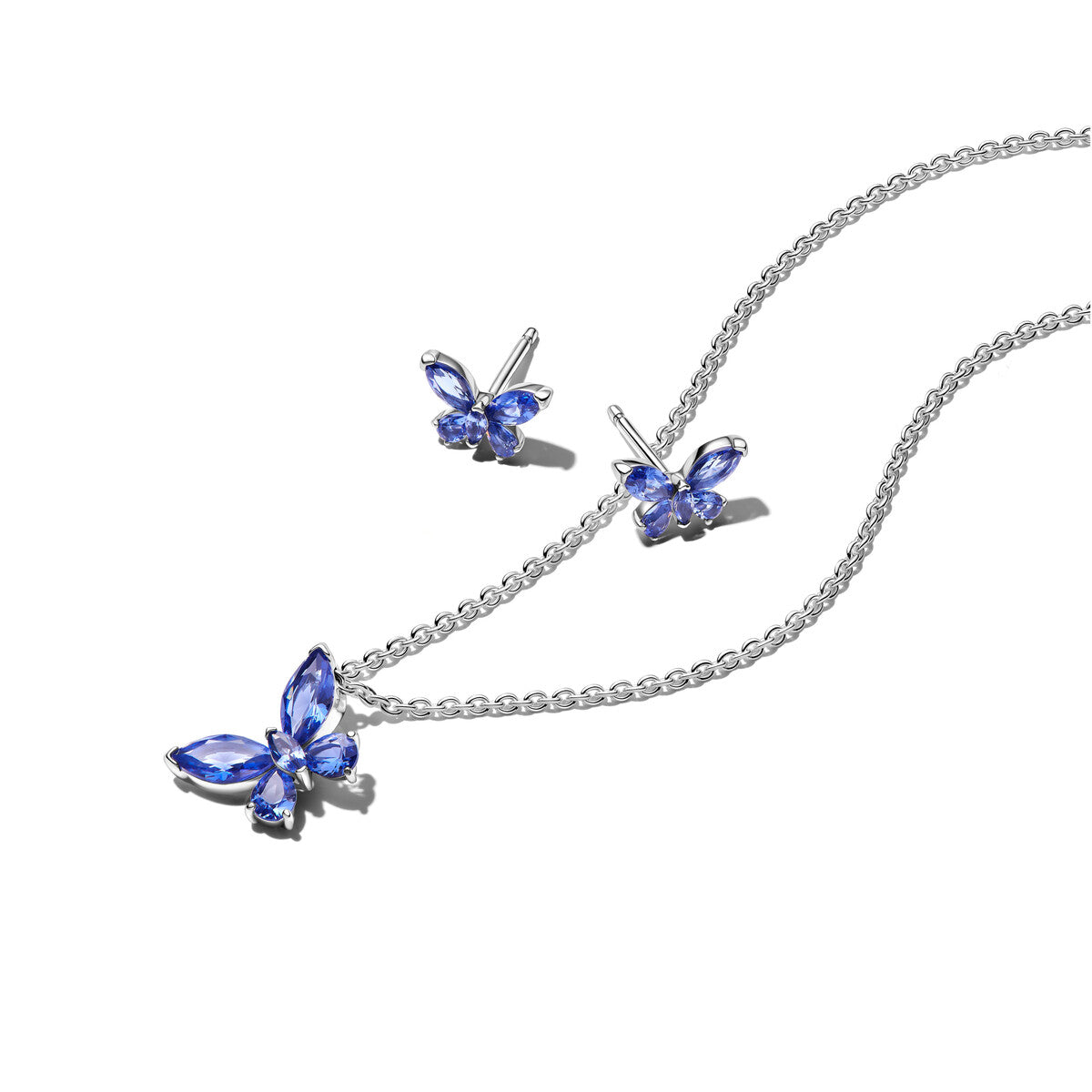 Pandora Blue Butterfly Necklace Gift Set