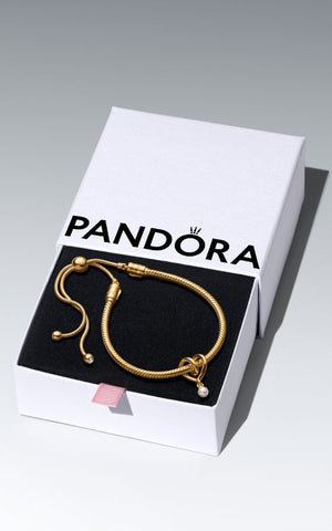 Pandora Golden Heart Bracelet Gift Set