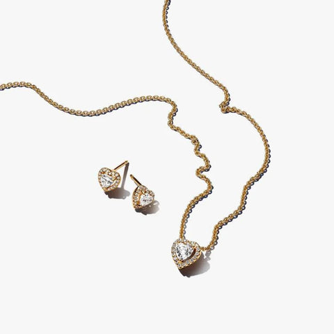 Pandora Sparkling Elevated Heart Jewelry Gift Set