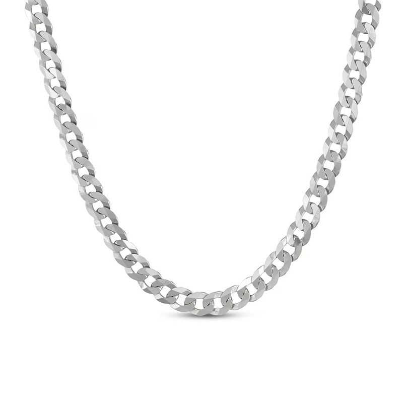 Sterling Silver 24" 6.7mm Men's Curb Link Chain