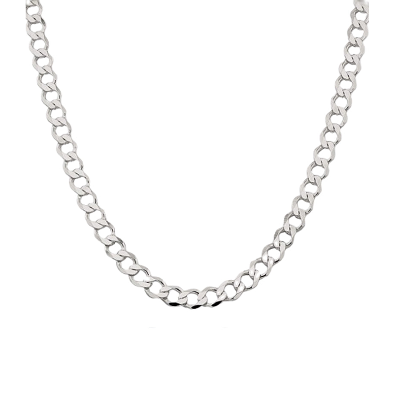 Sterling Silver 22" 7.5mm Italian Men's Curb Link Chain