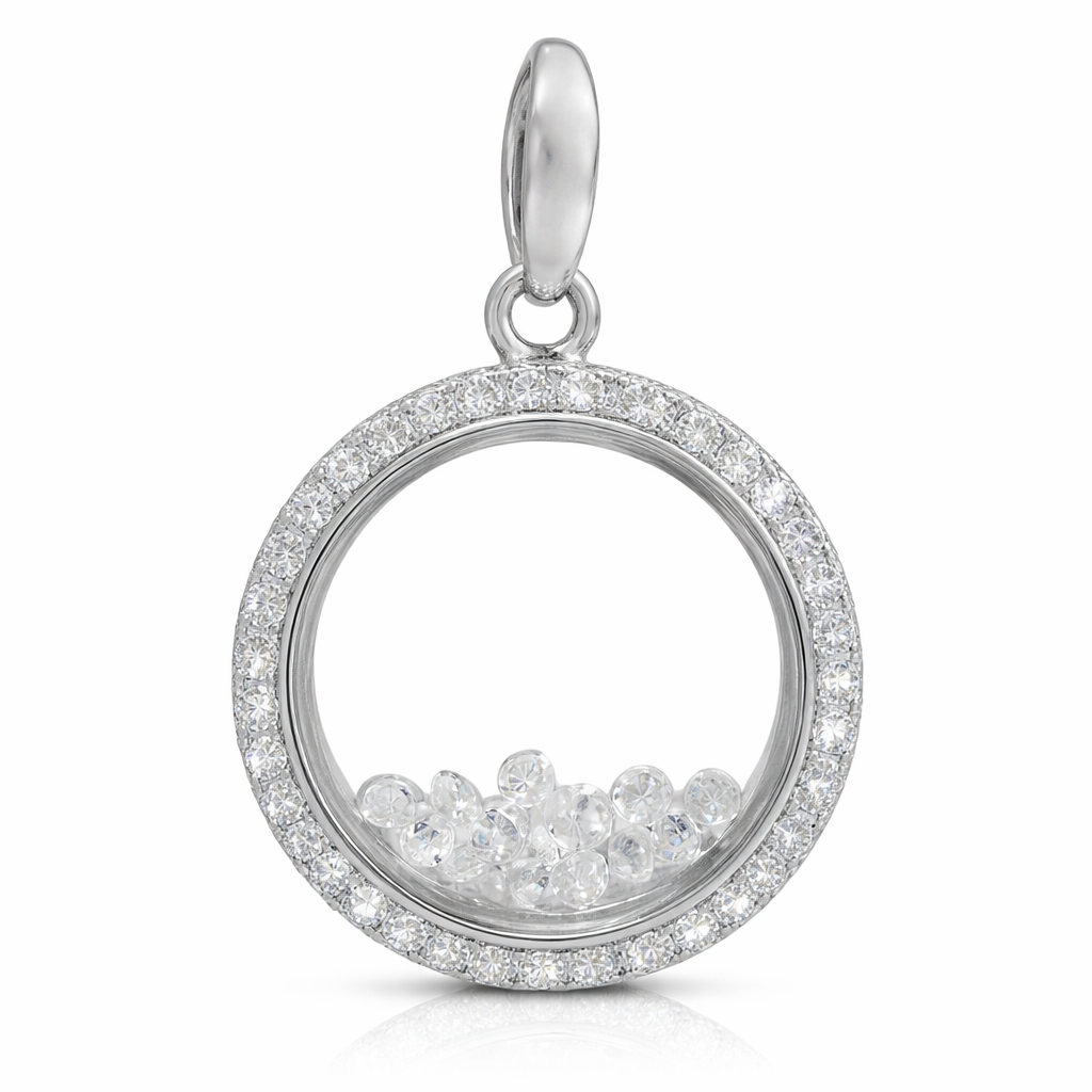Sterling Silver Gold Plated CZ Heart Bracelet