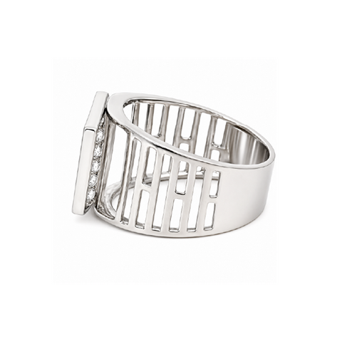 14K White Gold 1.15TDW Diamond Men’s Ring