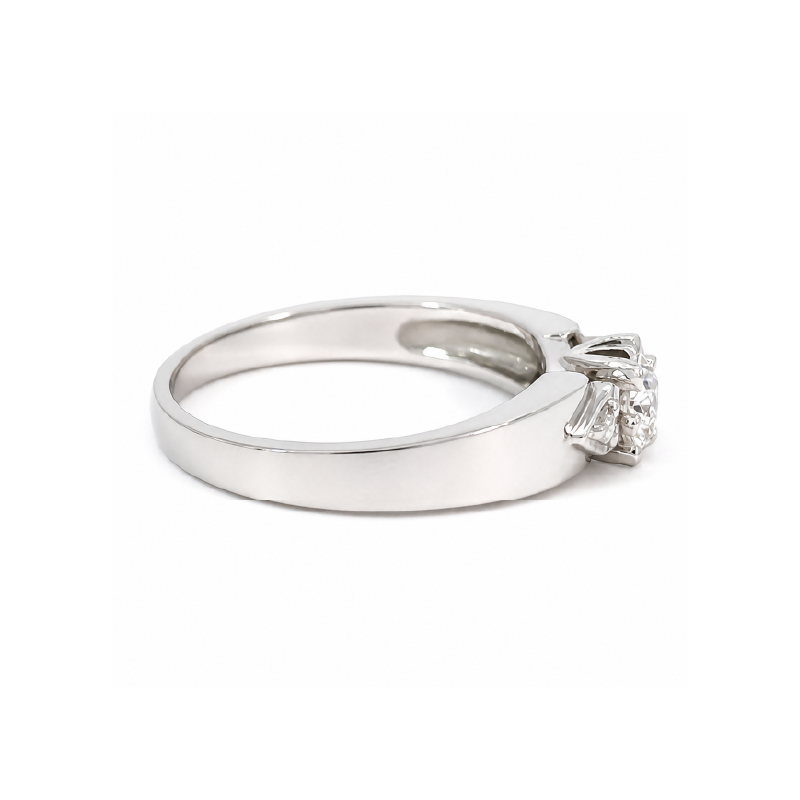 0.10CT Diamond Engagement Ring in 10K White Gold