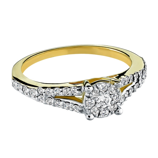 10K Yellow Gold 0.40 TDW Diamond Engagement Ring