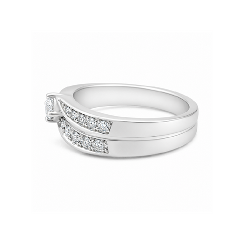 0.25 TDW Canadian Diamond Ring in 10K White Gold