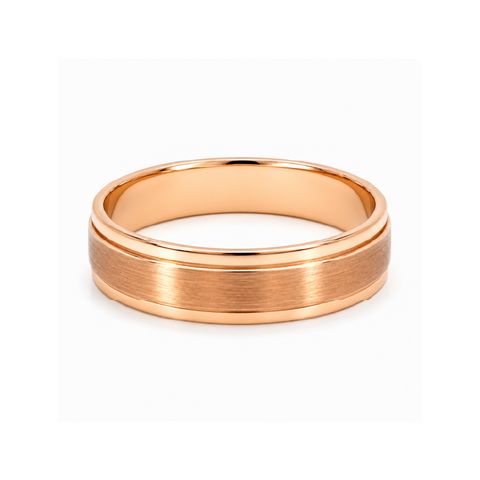 10 Karat Pink Gold 6mm Fancy Wedding Band