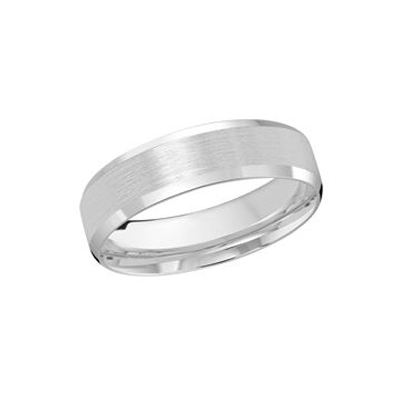 Platinum 6mm Satin Finish comfort fit wedding band