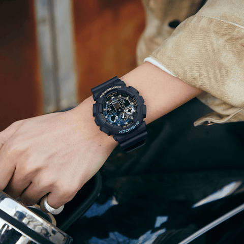 G-Shock Analog-Digital GA-100 SERIES Quartz Mens Watch GA100RC-1A