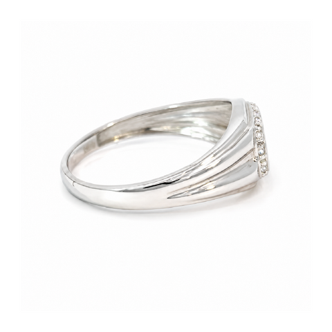 10K White Gold 0.12CT Diamond Men’s Ring