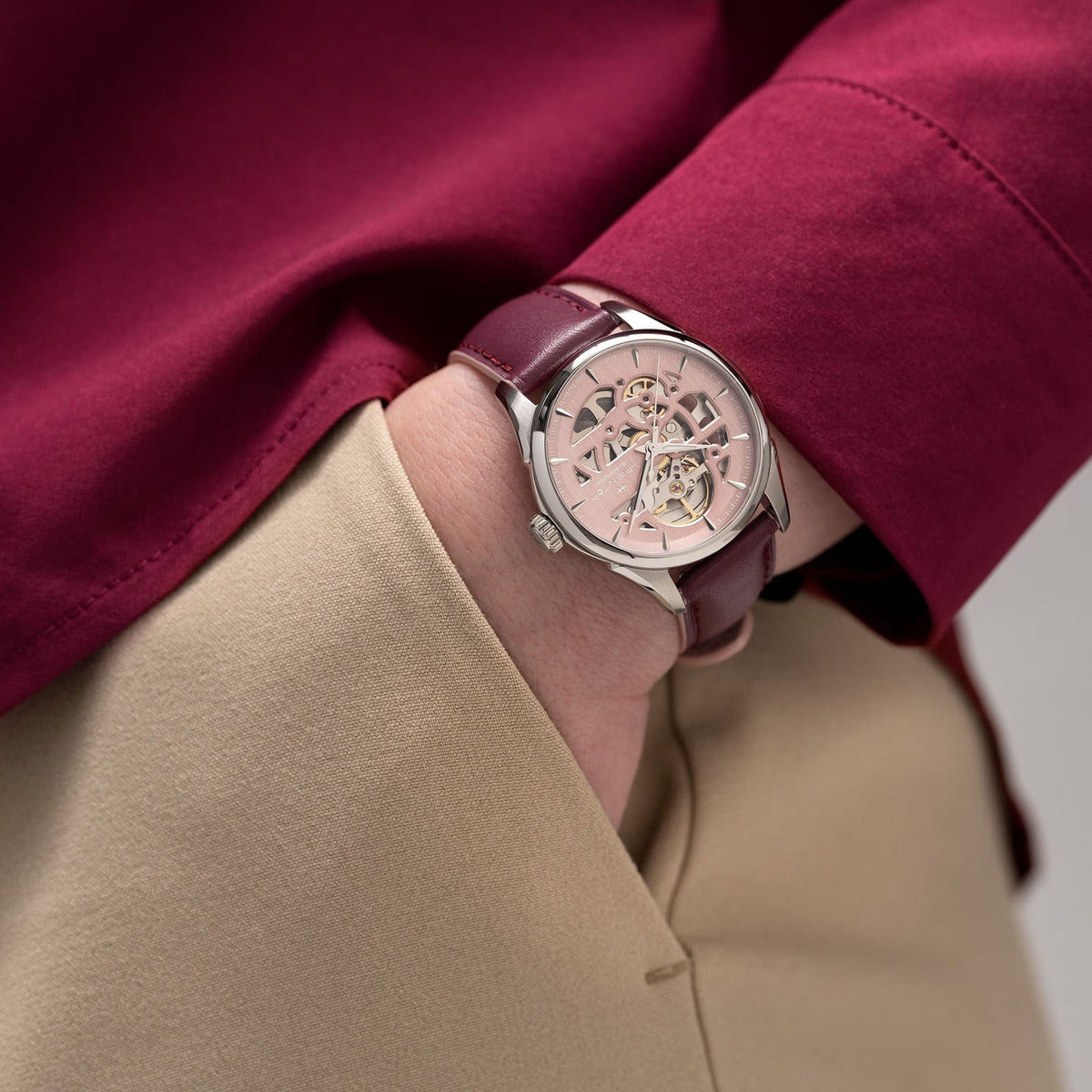 Hamilton Jazzmaster Skeleton Automatic Womens Watch H32265870