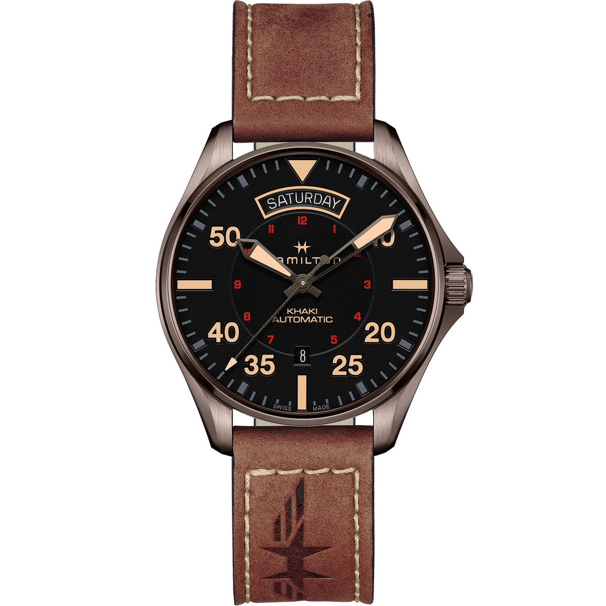 Hamilton Khaki Aviation Day Date Automatic Men&#39;s Watch H64605531