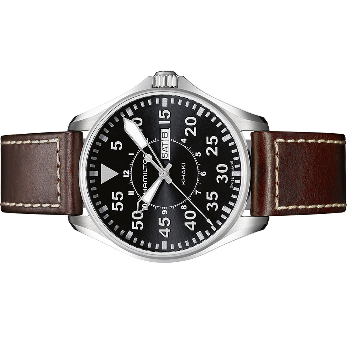Hamilton Khaki Aviation Pilot Day Date Quartz Men&#39;s Watch H64611535