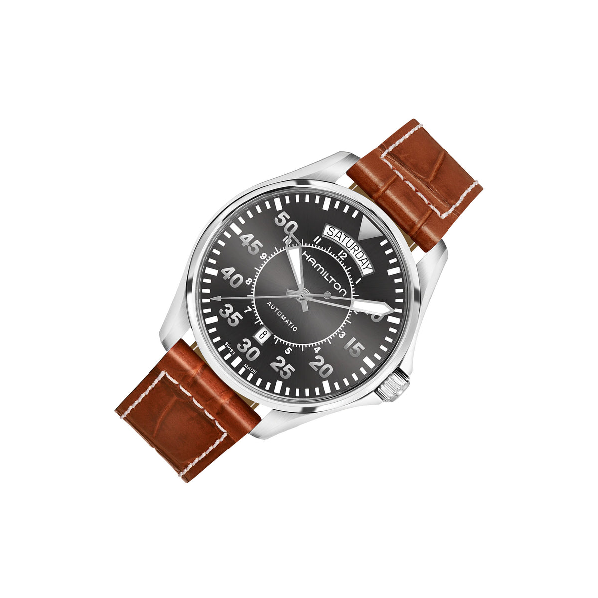 Hamilton Khaki Aviation Pilot Day Date Automatic Men&#39;s Watch H64615585