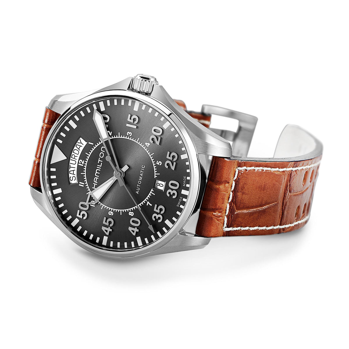 Hamilton Khaki Aviation Pilot Day Date Automatic Mens Watch H64615585