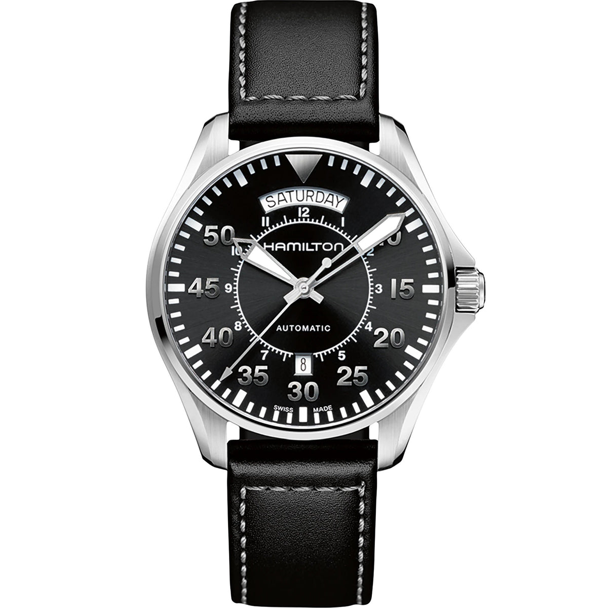 Hamilton Khaki Aviation Pilot Day Date Automatic Men&#39;s Watch H64615735