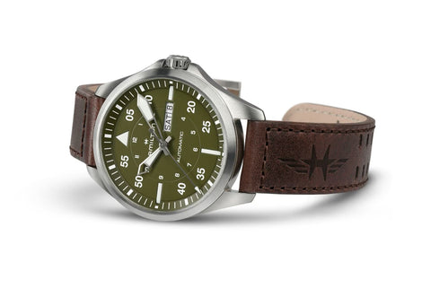 Hamilton Khaki Aviation Pilot Day Date Automatic Mens Watch H64635560